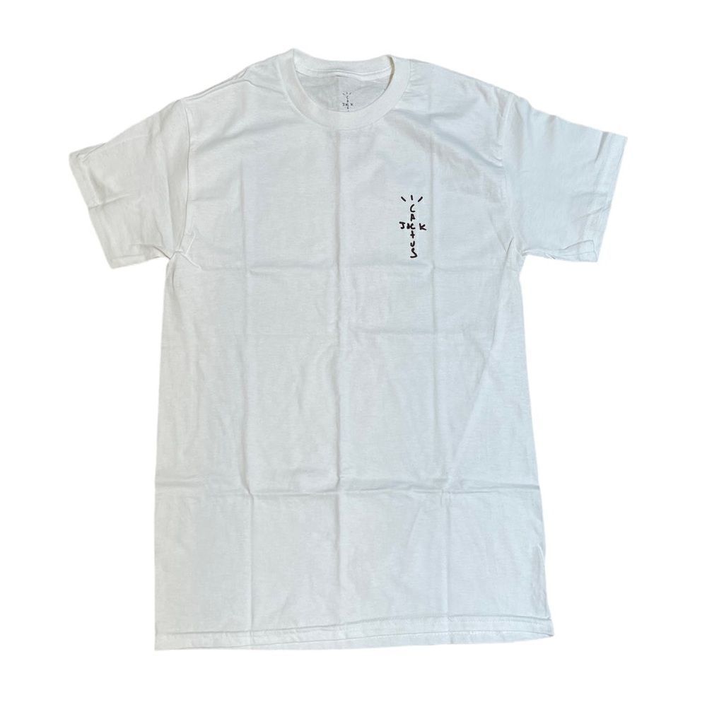 Travis Scott x Cactus Jack Graphic Tee Shirt in White  - Size Medium
